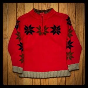 Hanna Andersson 110 Boys 1/4 zip knit sweater